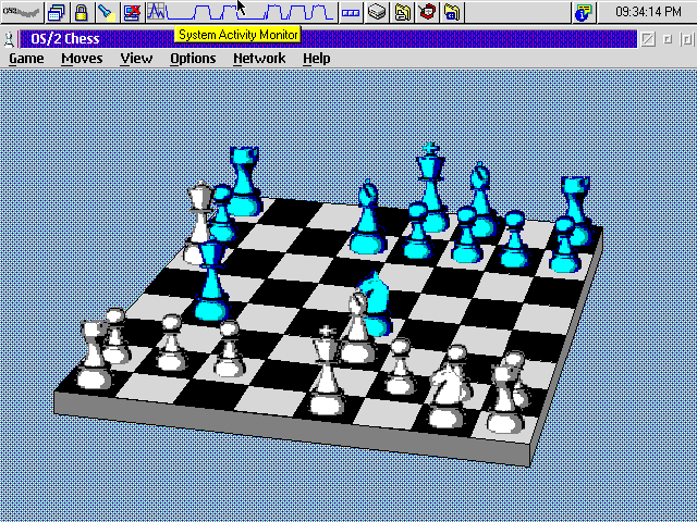 OS/2 chess 3.0 gameplay